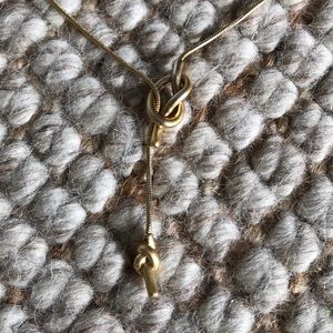 Madewell knotshine necklace gold lanyard